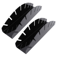 2 pezzi portacappelli in acrilico - Nero - 12,8 x 2,95 pollici