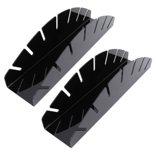 2 pezzi portacappelli in acrilico - Nero - 12,8 x 2,95 pollici