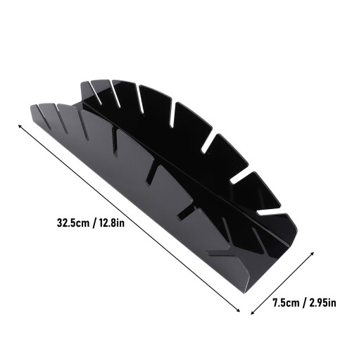 2 pezzi portacappelli in acrilico - Nero - 12,8 x 2,95 pollici 1
