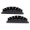 2 pezzi portacappelli in acrilico - Nero - 12,8 x 2,95 pollici 16