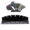 2 pezzi portacappelli in acrilico - Nero - 12,8 x 2,95 pollici 14