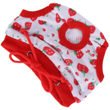 Pantaloni fisiologici per maialini domestici fragola bianca S