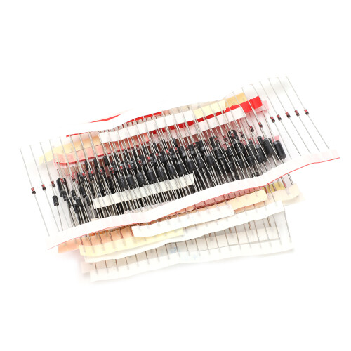Kit de diodes de 200 pièces, 14 sortes, 1N4148-1N5822 argent 2