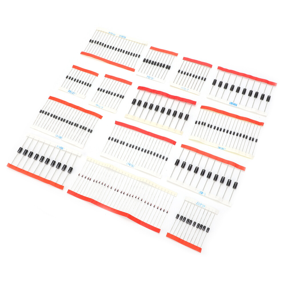 200Pcs Diode Assorted Kit 14 Kinds Electronic Components Package Silver Alloy Industrial Supply 7901322822161