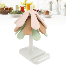 Silicone Trivet for Hot Dishes Tree Shape Trivet Set Insulated Heat Resistant Stackable Silicone Hot Pot Holder Pads for Hot Dishes Bowl Cu