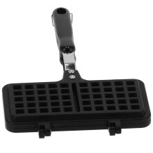 Padella per waffle antiaderente a doppio lato 746 g 32 cm Nero