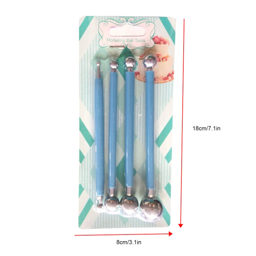 Ensemble de 4 outils boule en métal pour gâteau - acier inoxydable 2