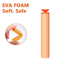 100 pièces de têtes de ventouse en EVA, 7,2 cm 1,3 cm, fléchettes
