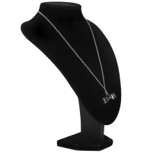 Kurzhantel-Anhänger Halskette aus Titaniumstahl Unisex Schmuck 36x12mm