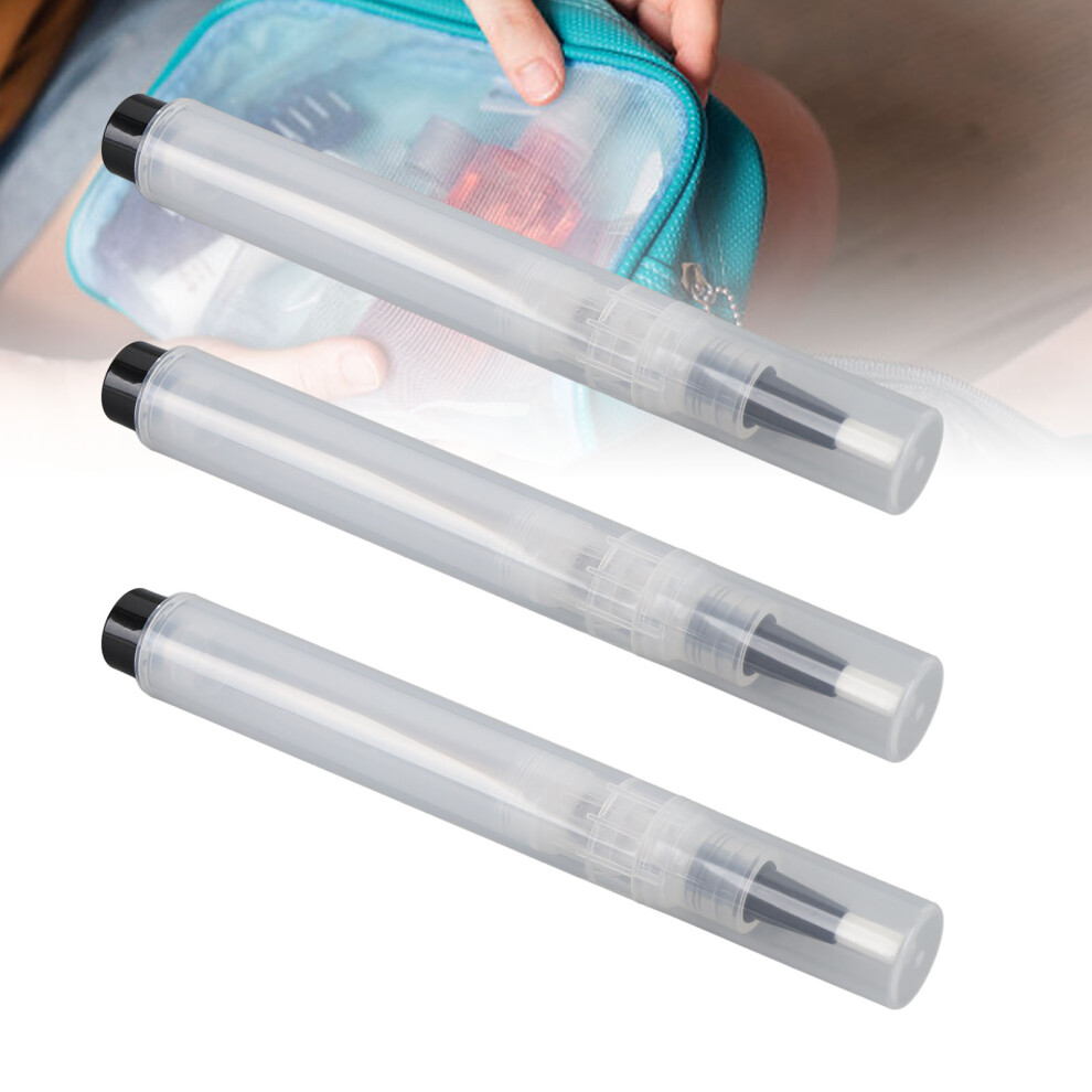 3pcs Empty Refillable Brush Pen for Makeup Portable Transparent Cosmetic Container Pens Applicator