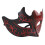 2 pièces de masque demi-visage pailleté rouge 10