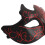 2 pièces de masque demi-visage pailleté rouge 8