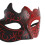 2 pièces de masque demi-visage pailleté rouge 6