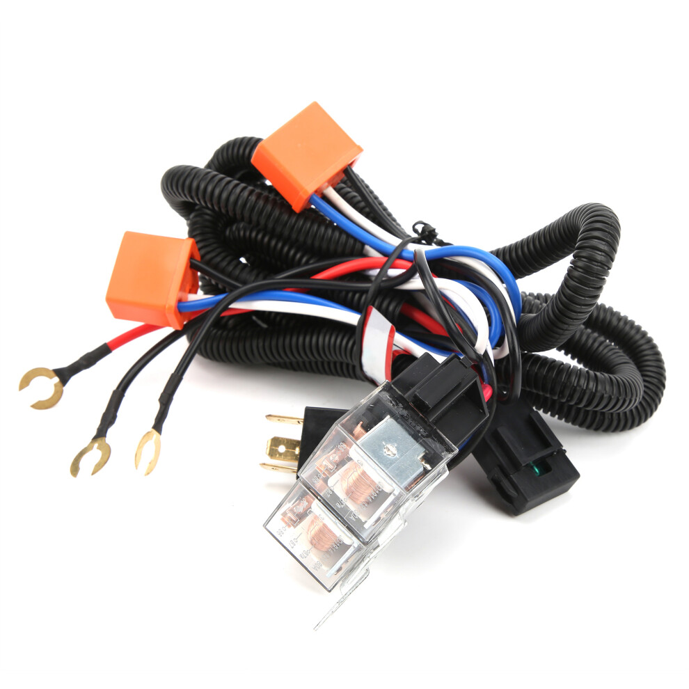 Headlight Relay Wiring Harness Pe Waterproof Cord Kit Headlamp Brightener Dc 12V 7891322831051