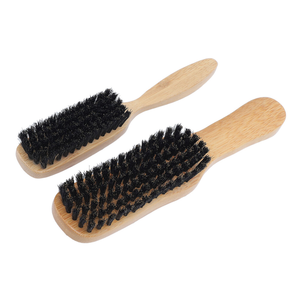 2 PCS Beard Brush Ergonomic Handle Mustache Straightening Beard Grooming Styling Brush for Men