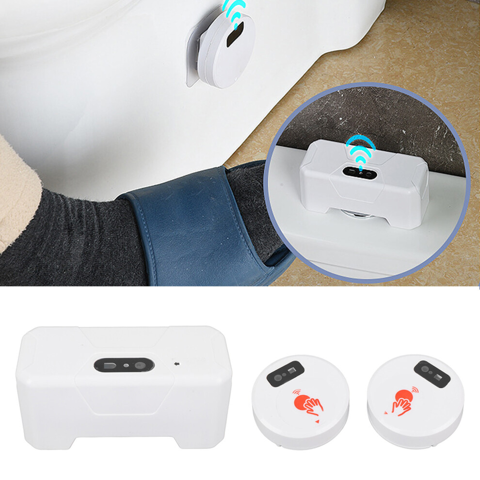 Electric Toilet Sensor Flush Kit With 2 Sensors 1800Mah Push Type Flush Automatic Touchless External Sensor Toilet Flusher Kit 5011322831376