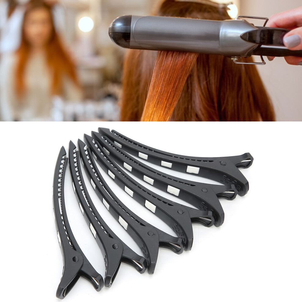 6pcs Professional Duckbill Hair Clip Portable Hair Salon DIY Sectioning Clips Styling ToolWhite