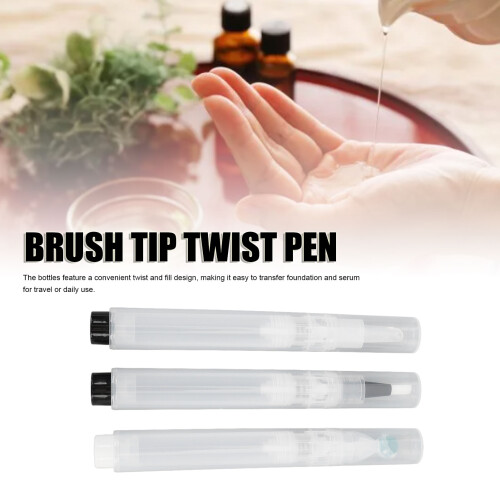 3 Stück Pinselspitze Drehstift Set Kosmetiktasche 10 ml ABS 2