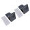 2 pièces pédale de douche en ABS gris 160x97x90mm 3