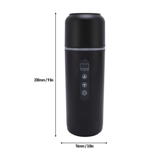 12V/24V 500ml bollitore portatile per auto 76x230mm nero 1