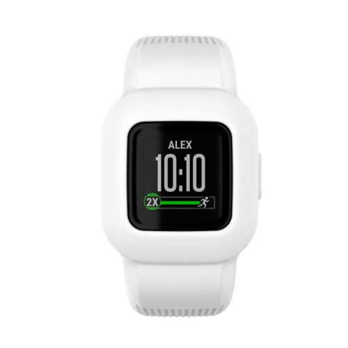 Bracelet en silicone Solf pour vivofit JR 3 Noir/Blanc 2