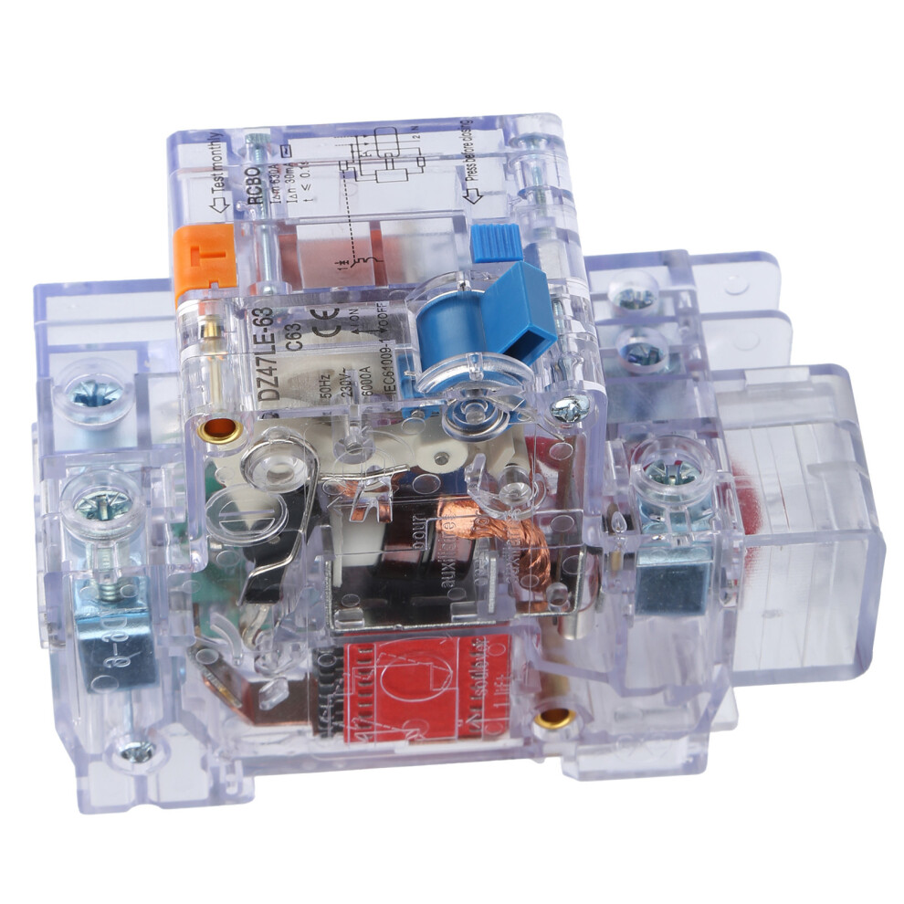 Dz47le63 1P+N C63 Circuit Breaker Transparent Household Earth Leakage Circuit Breaker 5081322834509