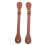Paire de sangles d'éperons 22cm/8.66in cuir brun 36g 11