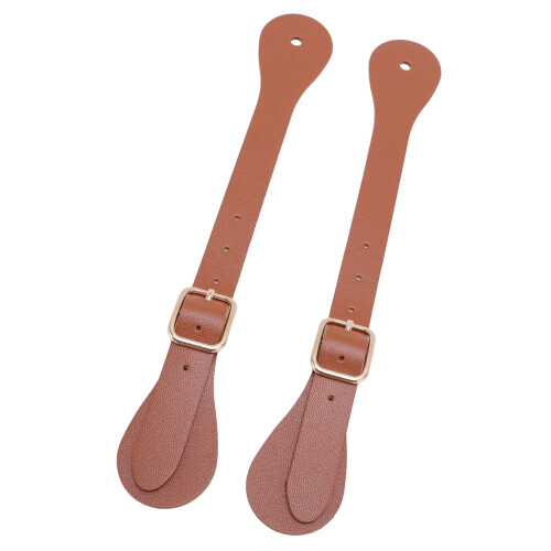 Paire de sangles d'éperons 22cm/8.66in cuir brun 36g