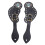 Ensemble de 2 sangles d'éperon 90 g simili cuir strass noir 2