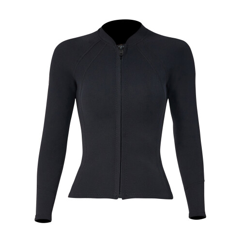 Neoprene da 2 mm per immersione, con zip frontale, unisex, taglie M-3XL, Nero 2