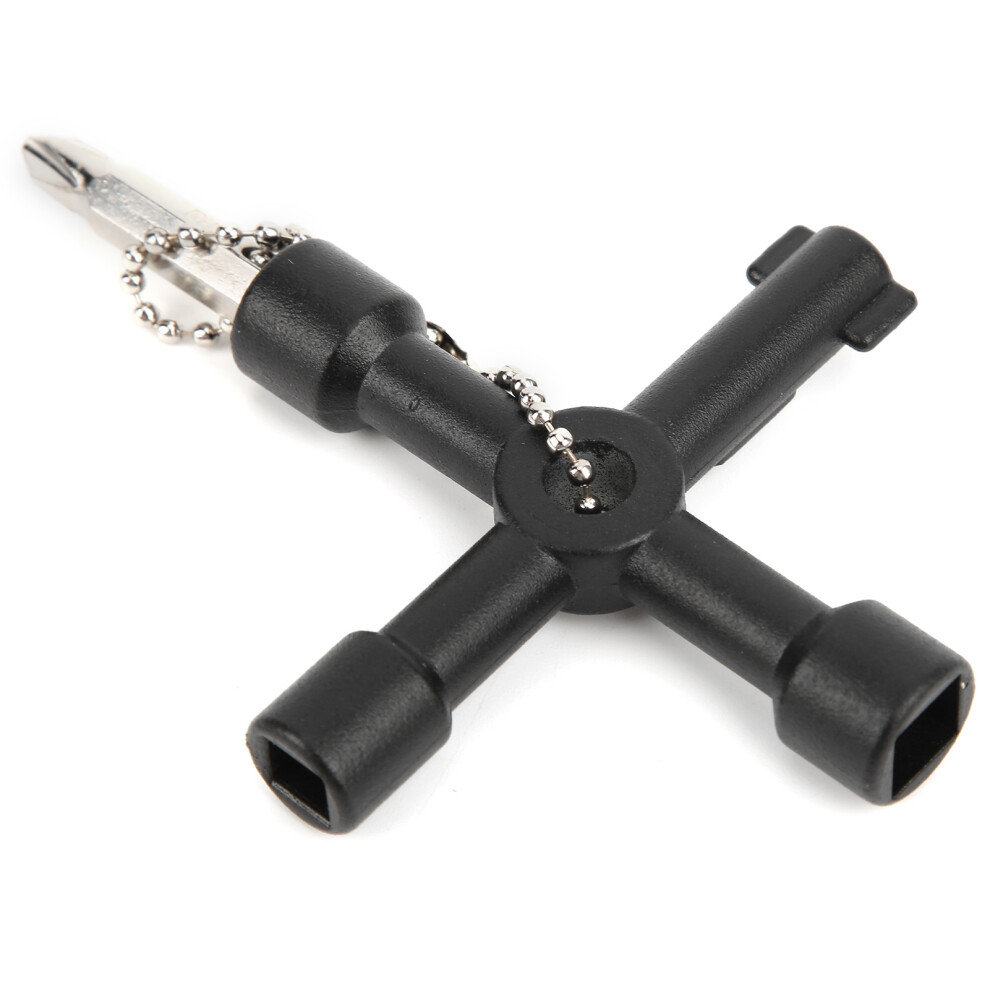 Multifunction Key Wrench Cross Universal Elevator Electric Box Water Meter Plumber Tool 8411322834846