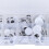 100 pezzi, modello 8-18 mm, occhi da cucire, nero/bianco 13