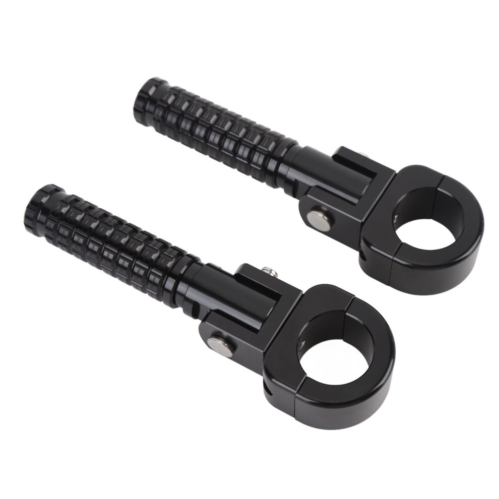 1 Pair Motorcycle Foot Peg Aluminum Alloy Enhanced Grip Adjustable Angle Foot Peg Footrest for Motorbike with 1in 1.06in 1.25in Bumper-image-OPC-PHW266W-NEW