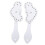 Ensemble de 2 sangles d'éperon - blanc et réglable - 90.00g 12