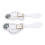 Ensemble de 2 sangles d'éperon - blanc et réglable - 90.00g 14