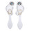 Ensemble de 2 sangles d'éperon - blanc et réglable - 90.00g 2