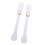Paire de sangles d'éperon en cuir synthétique blanc de 22 cm 14