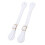 Paire de sangles d'éperon en cuir synthétique blanc de 22 cm 9
