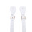 Paire de sangles d'éperon en cuir synthétique blanc de 22 cm 6