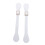 Paire de sangles d'éperon en cuir synthétique blanc de 22 cm 2
