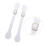 Paire de sangles d'éperon en cuir synthétique blanc de 22 cm 4