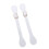 Paire de sangles d'éperon en cuir synthétique blanc de 22 cm 16