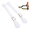 Paire de sangles d'éperon en cuir synthétique blanc de 22 cm 1