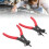 2pcs Snap Ring Pliers Set Adjustable Internal External Snap Ring Pliers for Most Vehicles Snap Ring Retaining Remover 15