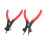 2pcs Snap Ring Pliers Set Adjustable Internal External Snap Ring Pliers for Most Vehicles Snap Ring Retaining Remover 8
