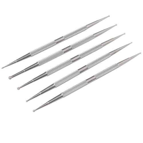Ensemble de 5 stylos dotting en acier inoxydable - Nail Art 2