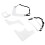 Set di 5 stencil per barba in plastica bianca 16