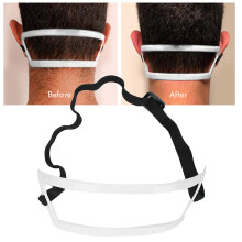 Set di 5 stencil per barba in plastica bianca