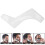 Set di 5 stencil per barba in plastica bianca 6