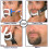 Set di 5 stencil per barba in plastica bianca 3